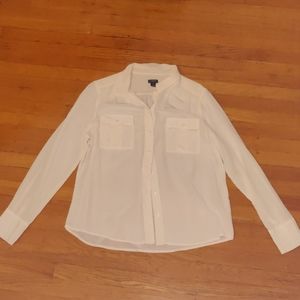 JCrew Silk long sleeve button up blouse